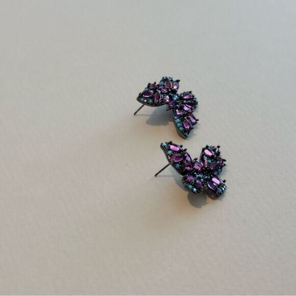 Butterfly earrings N1415 - Picture 3 of 4